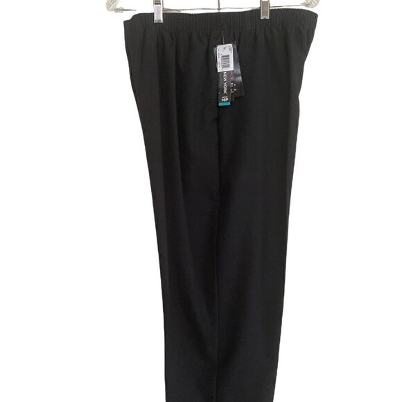 NWT Briggs of NY Career Dress Black Pants with Elastic Waistband Size 16P short - Picture 3 of 8